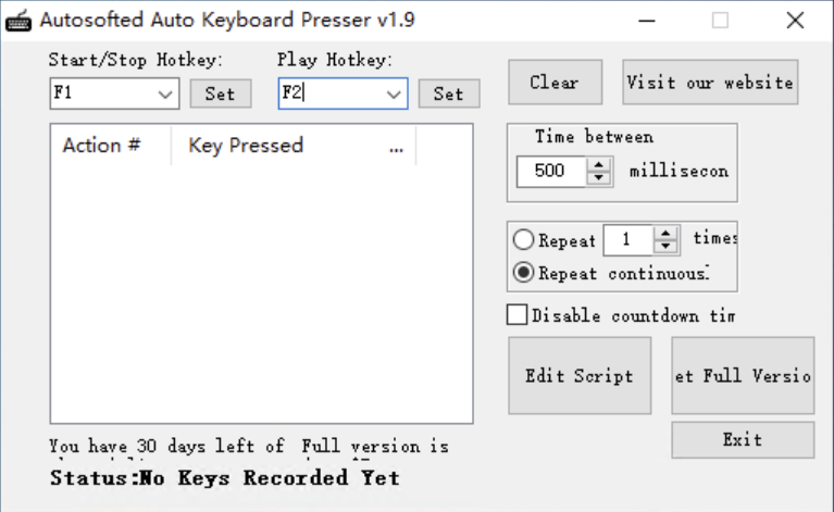 自动键盘按压 Autosofted_Auto_Keyboard_Presser v1.9